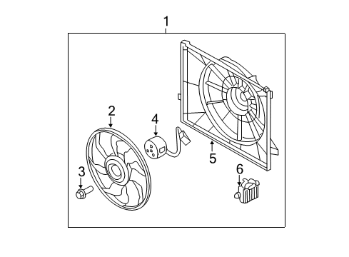 2015 Kia Optima Cooling System, Radiator, Water Pump, Cooling Fan Blower Assembly Diagram for 25380-3S290