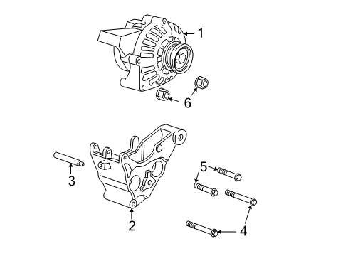 2004 GMC Savana 1500 Alternator Alternator Diagram for 19244751