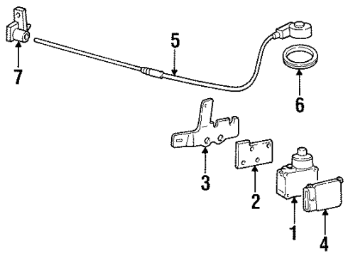 1997 Mercury Sable Cruise Control System Cruise Servo Isolator Diagram for F3LY-9F770-A