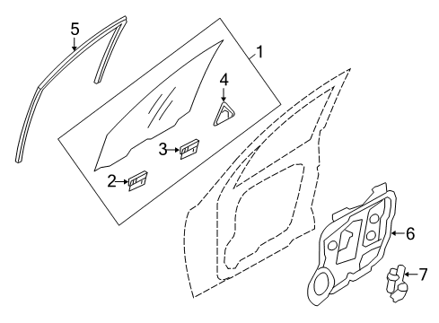 2017 Kia K900 Front Door Tag-Burglar Alarm Diagram for 9611107100