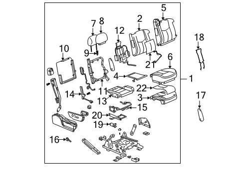 2003 GMC Sierra 2500 HD Heated Seats Seat Back Heater Diagram for 88940289