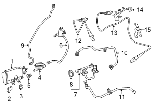 2016 BMW 340i EGR System Sucking Jet Pump With Lines Diagram for 13907604938