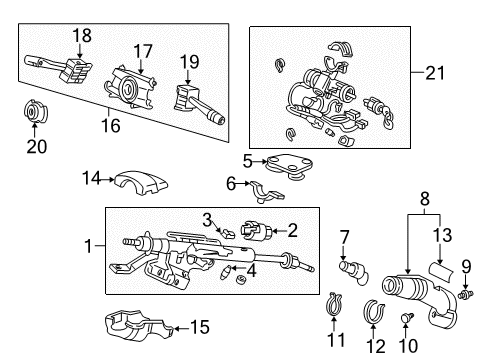 1999 Acura Integra Switches Clip B, Joint Cover Diagram for 53326-SB0-000