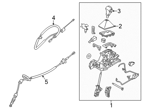 2016 Kia Rio Center Console Lever Assembly-Atm Diagram for 467001W250