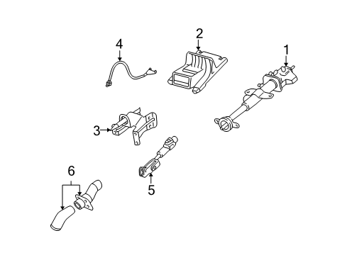 2006 Chevrolet Uplander Steering Column, Steering Wheel Column Assembly Diagram for 19133674