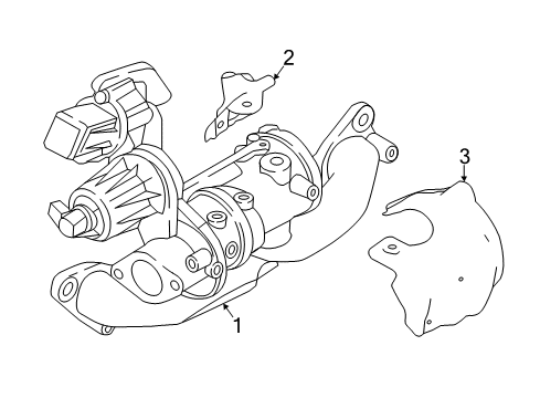 2017 Nissan Sentra Turbocharger Heat INSULATOR-Turbine Housing Diagram for 14450-BV80A