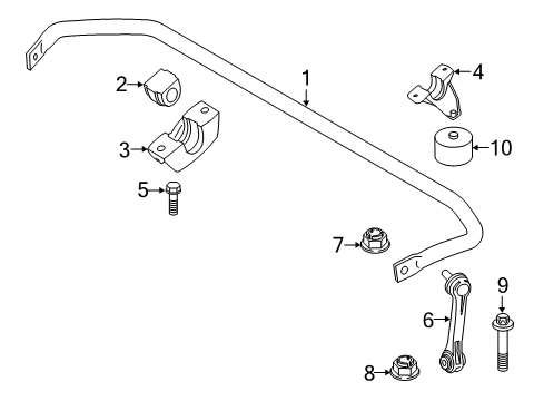 2017 BMW 530i xDrive Stabilizer Bar & Components - Rear Screw, Self Tapping Diagram for 33556776944