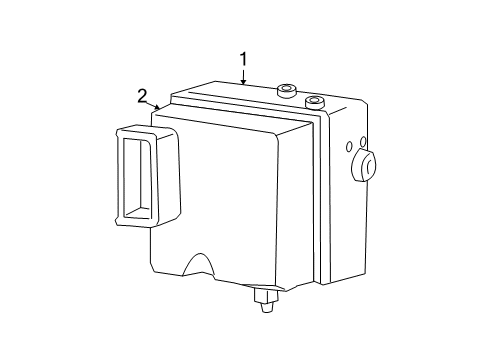 2007 Dodge Ram 1500 ABS Components Anti-Lock Brake System Module Diagram for 5175414AF