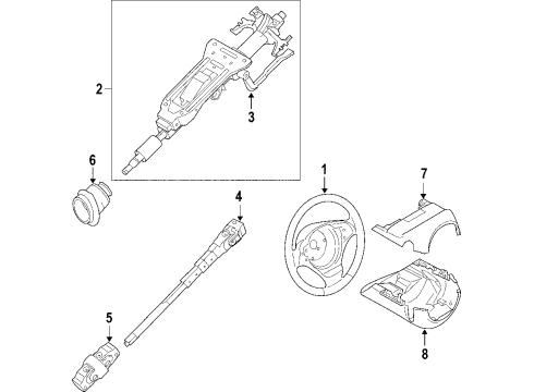 2012 BMW M3 Steering Column & Wheel, Steering Gear & Linkage Trim Panel, Steering Column, Bottom Diagram for 61316950262