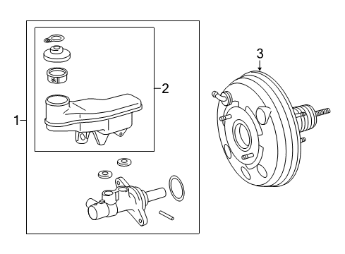 2014 Scion iQ Hydraulic System Master Cylinder Diagram for 47201-74031