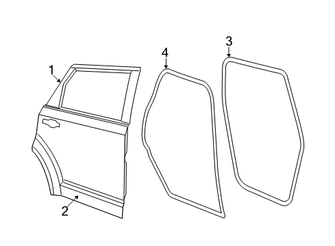 2017 Dodge Journey Rear Door WEATHERSTRIP-Rear Door Mounted Diagram for 5076869AC