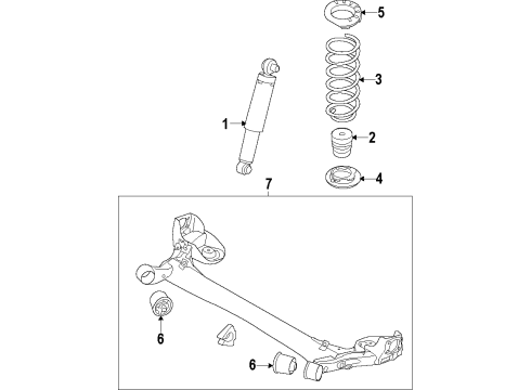 2011 Kia Forte Rear Axle, Suspension Components TORSION Axle Diagram for 551001M102