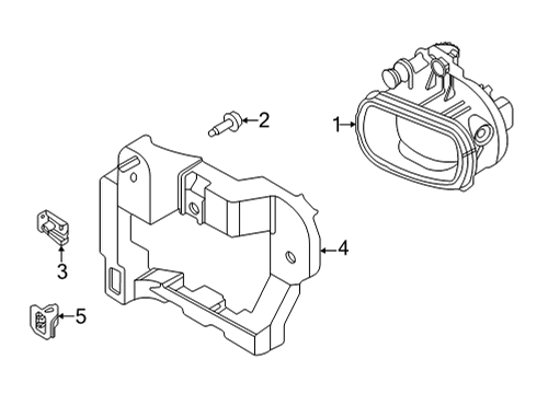 2021 Nissan Rogue Fog Lamps Fog Lamp Assy-RH Diagram for 26150-8990D