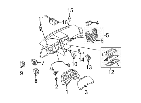 2008 Infiniti G35 Instruments & Gauges Body Control Module Controller Assembly Diagram for 284B1-JK14C