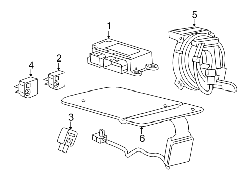 2020 GMC Terrain Air Bag Components Front Seat Air Bag Diagram for 84288919