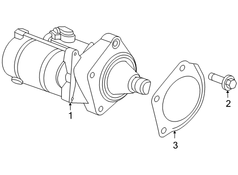 2006 Chrysler Pacifica Starter Starter Motor Diagram for 4686045AD