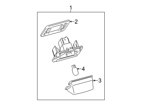 2016 Toyota Avalon License Lamps Lamp Assy, License Plate Diagram for 81270-33110