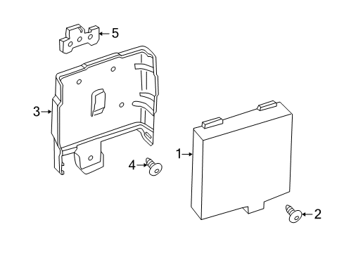 2019 Ford Police Responder Hybrid Electrical Components Bracket Diagram for HS7Z-14D189-A