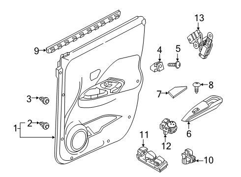 2018 Nissan Kicks Front Door Seal Assy-Front Door Inside, RH Diagram for 80834-5RB0A