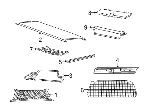 2004 Lincoln Aviator Interior Trim - Rear Body Handle Diagram for 3L2Z-78116A76-AAB