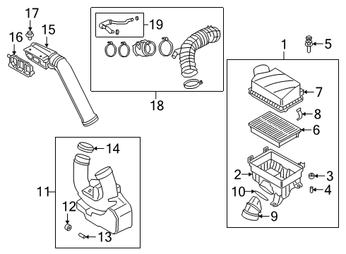 2021 Kia Soul Filters Hose Assembly-Air Intake Diagram for 28130K0300