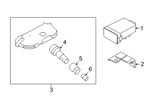 2015 Kia Sportage Tire Pressure Monitoring Bracket-TPMS Diagram for 95800-2S510