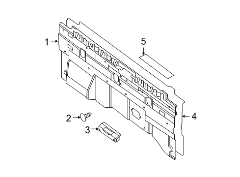 2010 Nissan Titan Interior Trim - Cab Cover-Hole Diagram for 88846-ZR00A