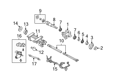 2008 Chevrolet Corvette Housing & Components Steering Column-Lower Shaft Diagram for 88963393