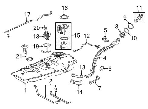 2016 Lexus NX300h Fuel Supply Plate Diagram for 77024-42070