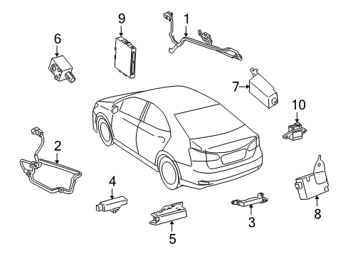 2010 Lexus HS250h Keyless Entry Components Harness, Electrical Key Wire, NO.2 Diagram for 89746-75020