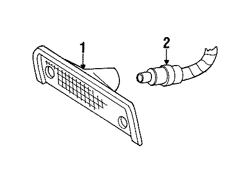 1990 Buick Electra Side Marker Lamps Front Sidemarker Lamp Asm Diagram for 917984