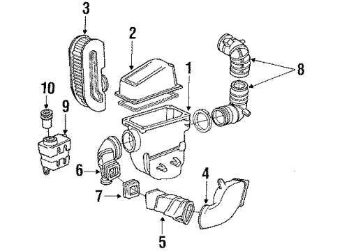 1987 Acura Legend Air Intake Joint, Air In. Tube Diagram for 17246-PH7-310