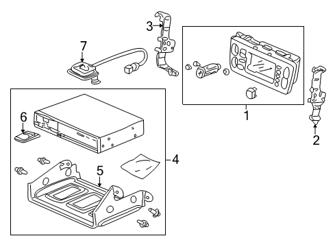 2000 Acura RL Electrical Components Control Unit, Navigation Electronic Diagram for 39540-SZ3-405