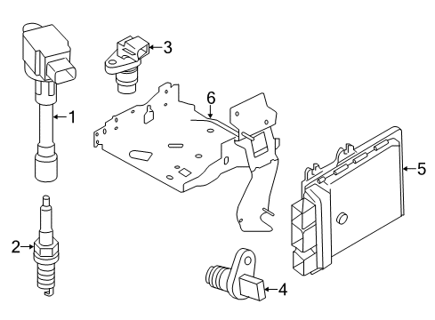 2019 Nissan Rogue Powertrain Control Cover-ECM Diagram for 23706-7FL0A