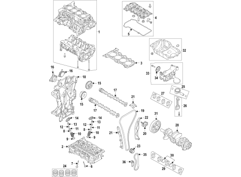 2021 Hyundai Venue Engine Parts, Mounts, Cylinder Head & Valves, Camshaft & Timing, Oil Pan, Oil Pump, Crankshaft & Bearings, Pistons, Rings & Bearings, Variable Valve Timing Chain-Oil Pump Diagram for 243222M000