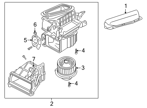 2001 Chrysler Sebring Blower Motor & Fan Wheel-Heater Diagram for MR360354