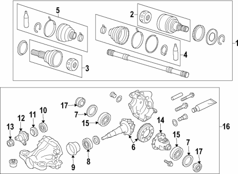 2021 INFINITI Q60 Rear Axle, Axle Shafts & Joints, Differential, Drive Axles, Propeller Shaft Shaft Assy-Rear Drive Diagram for 39600-4GB0A