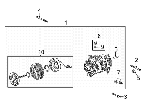 2021 Cadillac CT4 A/C Condenser, Compressor & Lines Plug Diagram for 84664209