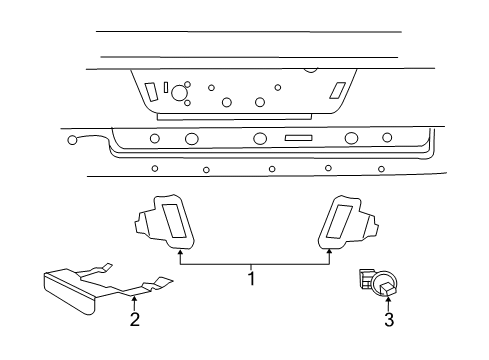 2017 Ram 2500 Bulbs Lamp-License Plate Diagram for 55078095AE