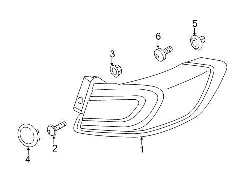 2016 Lincoln MKX Tail Lamps Tail Lamp Diagram for FA1Z-13405-C
