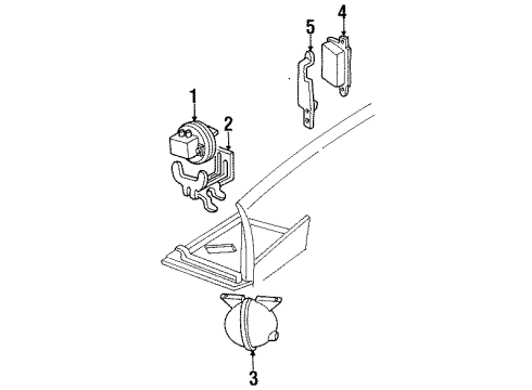 1985 Chevrolet Camaro Cruise Control System Servo Asm, Cruise Control Diagram for 25074628