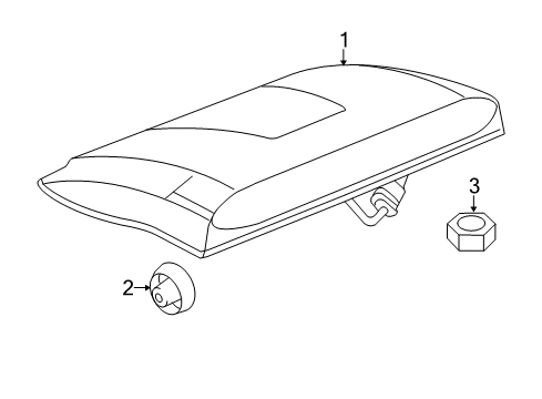 2010 Ford Transit Connect High Mount Lamps High Mount Lamp Diagram for 9T1Z-13A613-BA