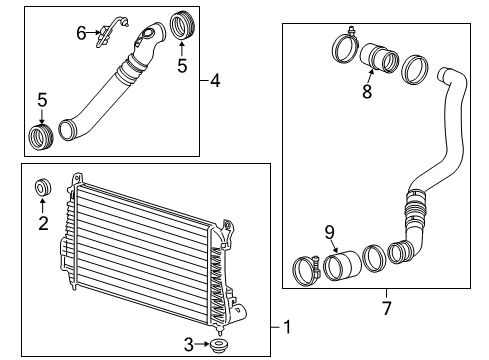 2016 GMC Sierra 3500 HD Intercooler Intercooler Diagram for 23359895