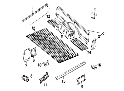 1984 Nissan 720 Box Assembly Support Licence Brake Diagram for 96204-10W00