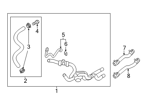 2017 Kia Niro Powertrain Control Hose Assembly-Water Outlet Diagram for 97312-G2000