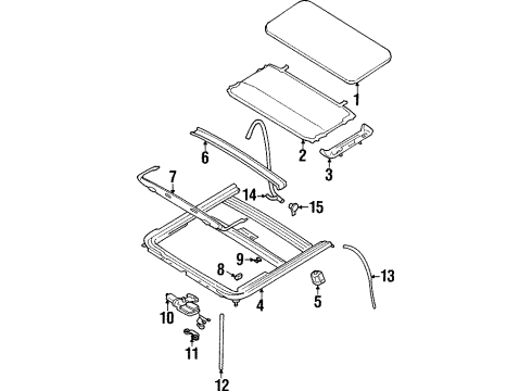 1997 Infiniti I30 Sunroof Switch-SUNROOF Diagram for 25450-65F0E