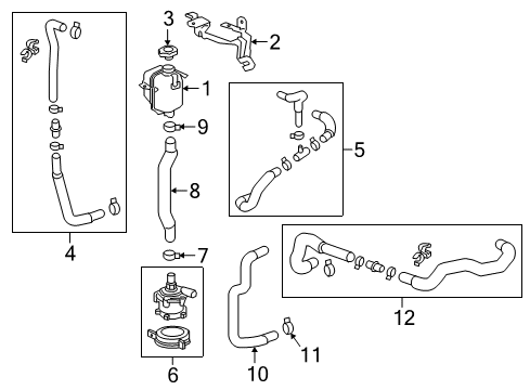 2020 Chevrolet Bolt EV Radiator & Components Hose & Tube Assembly Diagram for 42569009