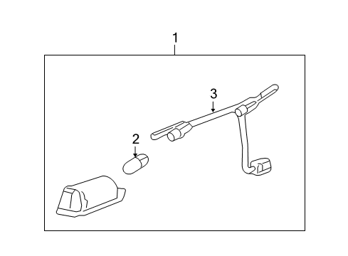 2011 Chevrolet Camaro Bulbs License Lamp Diagram for 23383325