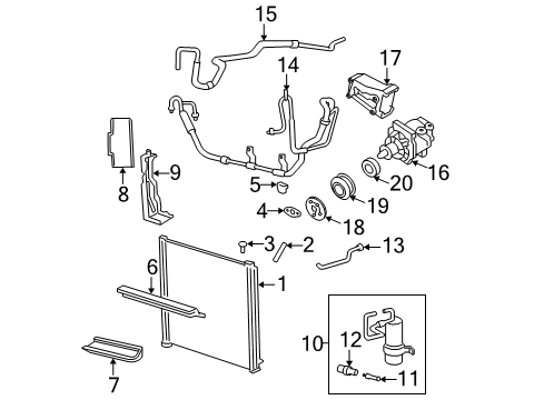 2003 Ford Explorer A/C Condenser, Compressor & Lines Condenser Seal Diagram for 4L2Z-19E572-AA