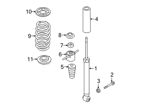 2022 Hyundai Ioniq 5 Shocks & Components - Rear BUMPER-RUBBER Diagram for 55326-GI000